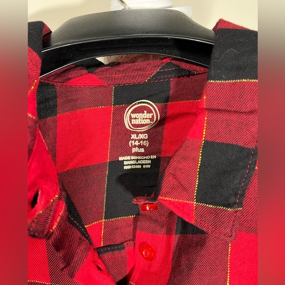 NWT LOT of 3 Plaid Flannel Wonder Nation Shirts - Picture 9 of 13